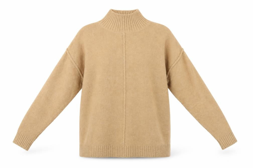 Womens UK Size 8 Primark Beige Henley Jumper
