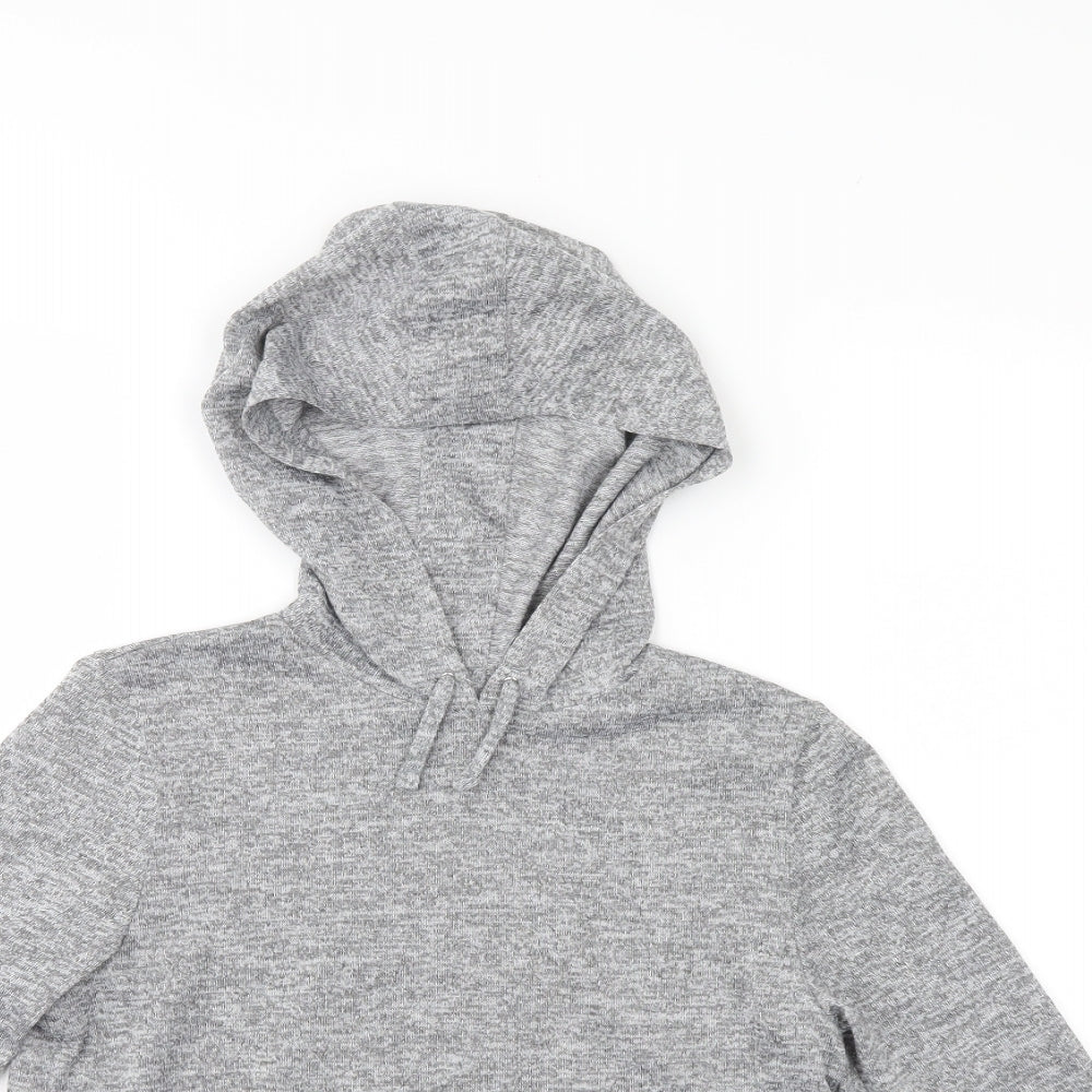 915 Girls Grey   Pullover Hoodie Size 10-11 Years