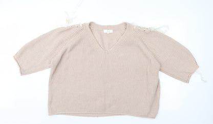 Womens UK Size  JCL Pink Pullover Jumper