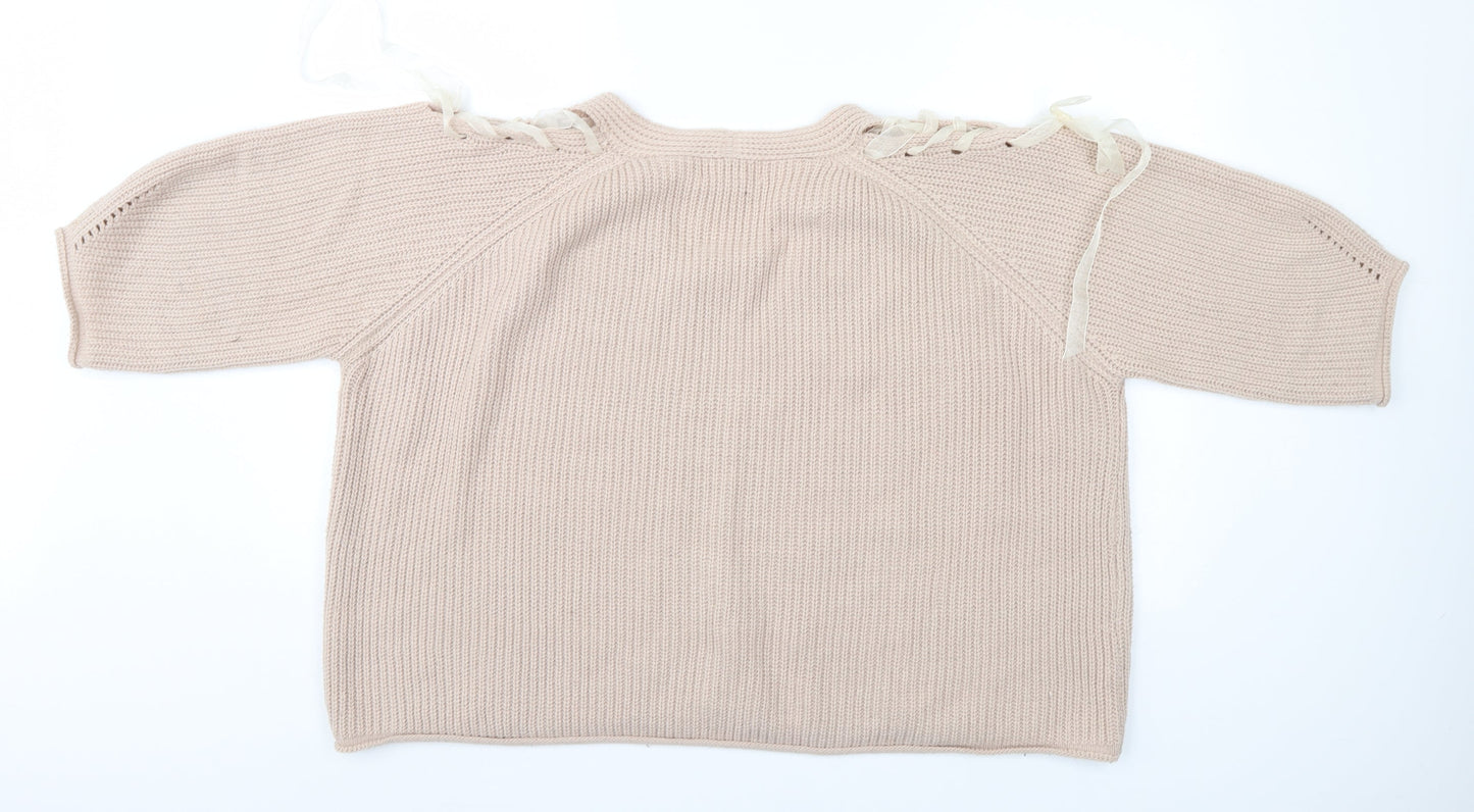 Womens UK Size  JCL Pink Pullover Jumper