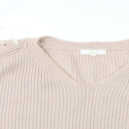 Womens UK Size  JCL Pink Pullover Jumper