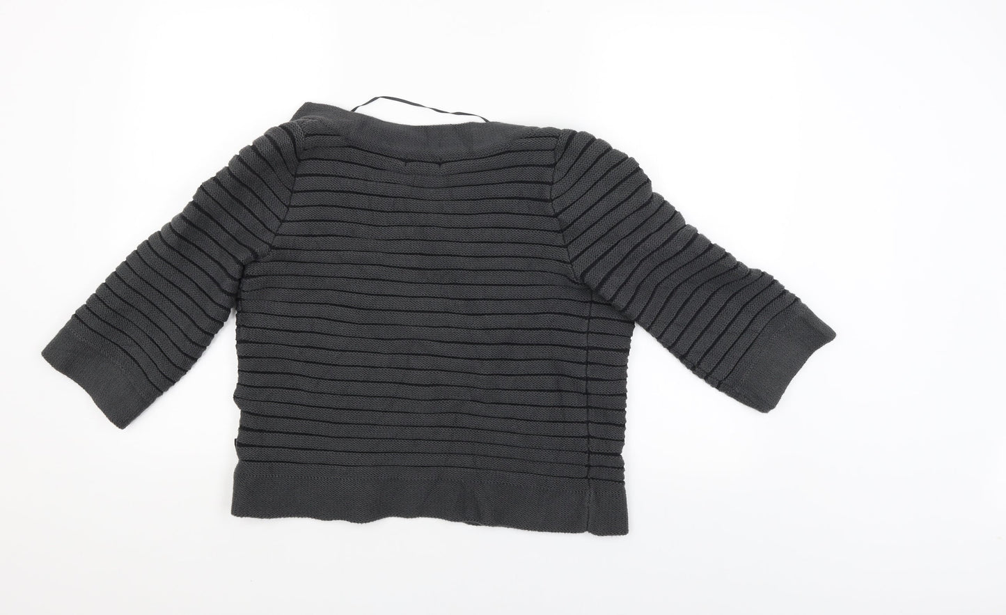 Vacknox Womens Black Striped  Cardigan Jumper Size S