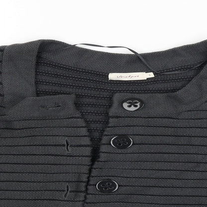 Vacknox Womens Black Striped  Cardigan Jumper Size S