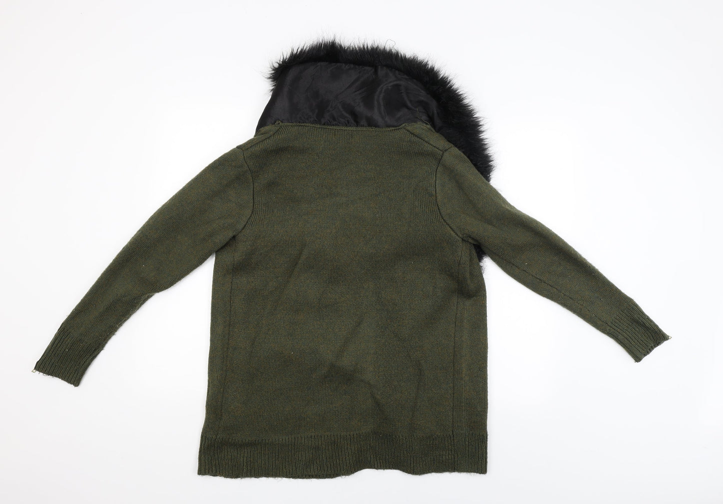 Womens UK Size 8 River Island Green Cardigan Jumper