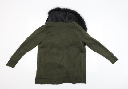 Womens UK Size 8 River Island Green Cardigan Jumper