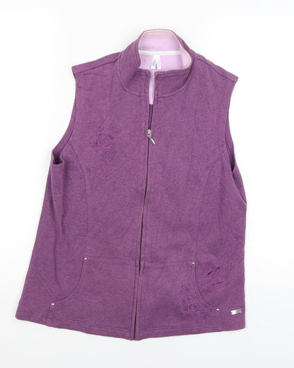 DASH Womens Purple   Full Zip Jumper Size 12