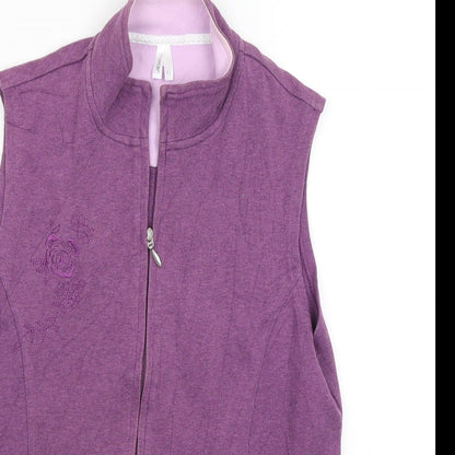 DASH Womens Purple   Full Zip Jumper Size 12