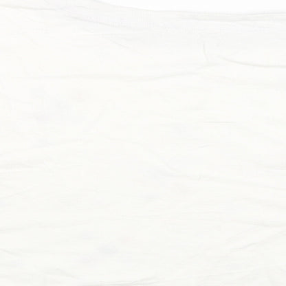 Womens UK Size M Night Owl White Pullover Jumper