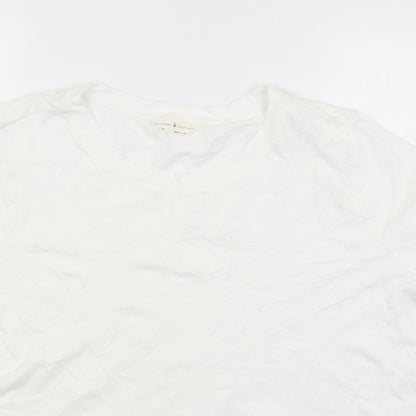 Womens UK Size 18 Day dreams White Basic T-Shirt