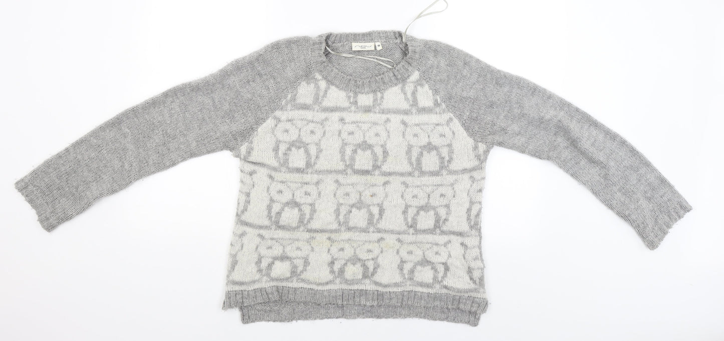 Womens UK Size 10 New Look Grey Pullover Jumper