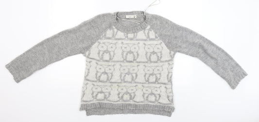 Womens UK Size 10 New Look Grey Pullover Jumper