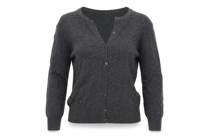 Womens UK Size S H&M Grey Cardigan Jumper