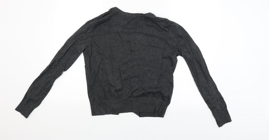 Womens UK Size S H&M Grey Cardigan Jumper