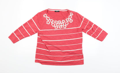 Womens UK Size M BM Pink Pullover Jumper