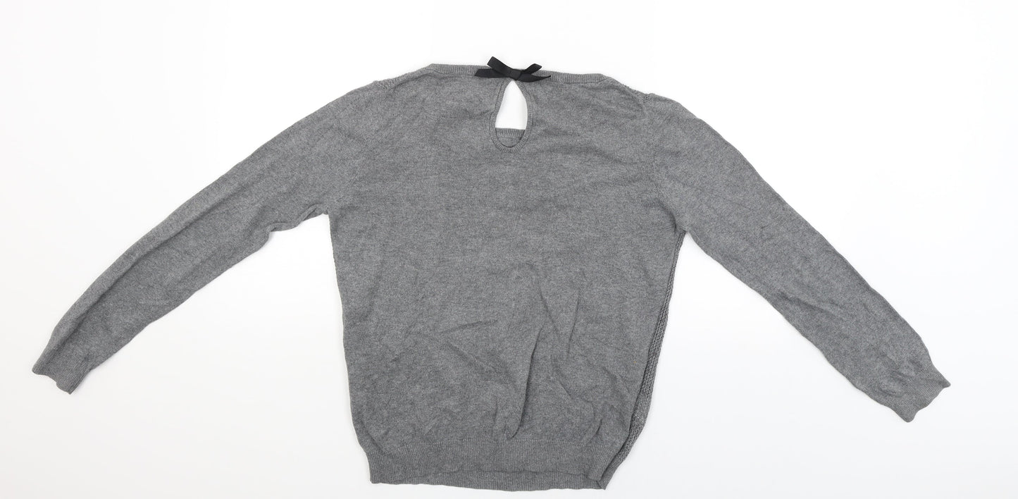 Womens UK Size M Mango Grey Pullover Jumper