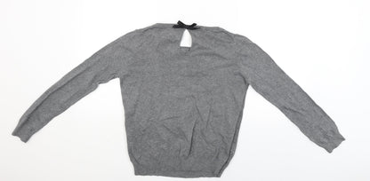 Womens UK Size M Mango Grey Pullover Jumper