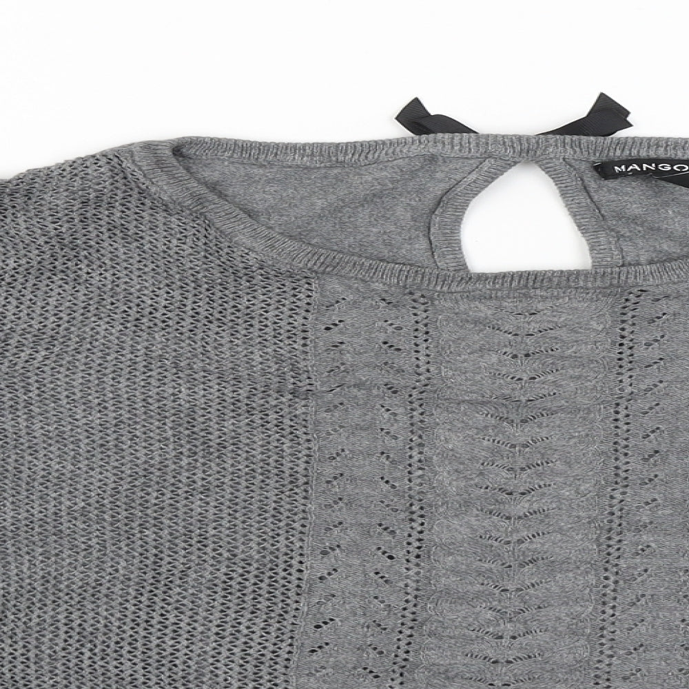 Womens UK Size M Mango Grey Pullover Jumper