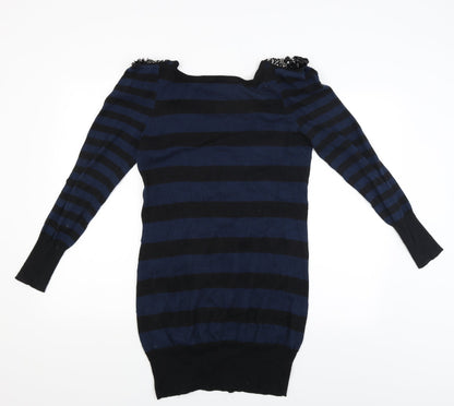 Womens UK Size 10 E-vie Blue Pullover Jumper