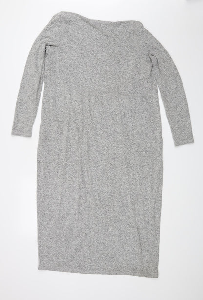 Womens UK Size S Cream Grey Wrap Blouse
