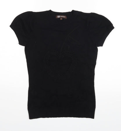 Monton Womens Black   Basic Blouse Size S