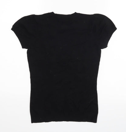 Monton Womens Black   Basic Blouse Size S