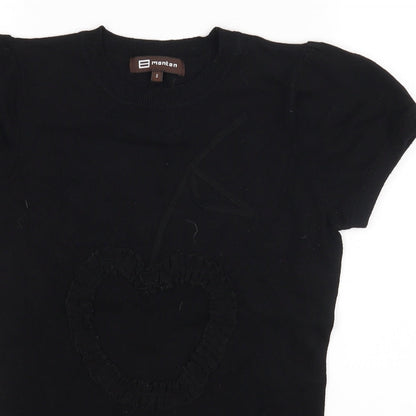 Monton Womens Black   Basic Blouse Size S