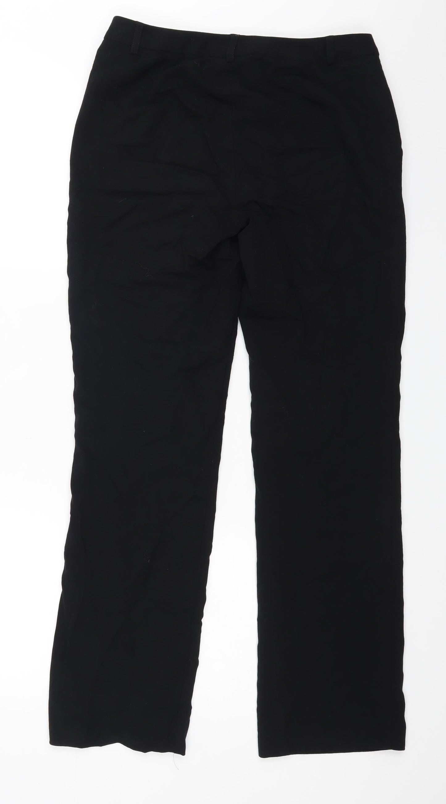 Womens UK Size 8 m&s Regular Fit Dress Pants Black Trousers