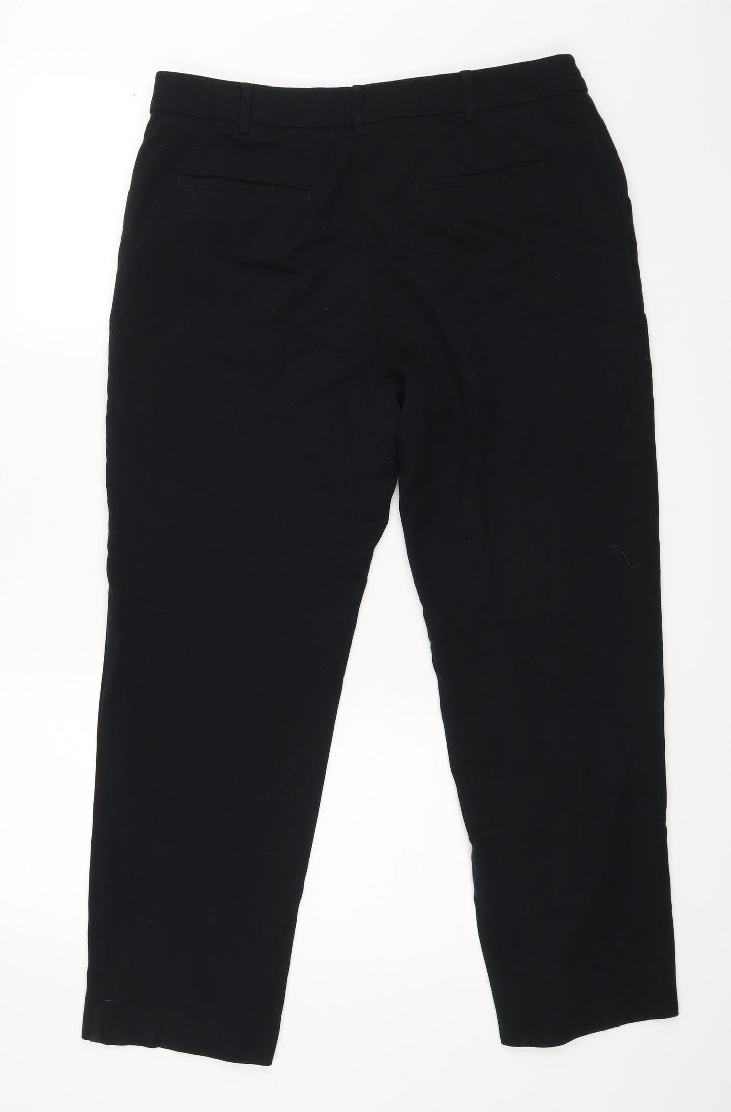 Womens UK Size 14 m&s Regular Fit Dress Pants Black Trousers