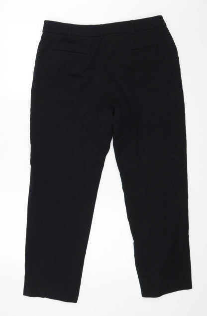 Womens UK Size 14 m&s Regular Fit Dress Pants Black Trousers