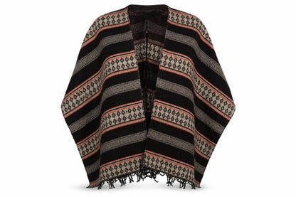 Womens UK Size One Size Preworn Brown Cape Jumper