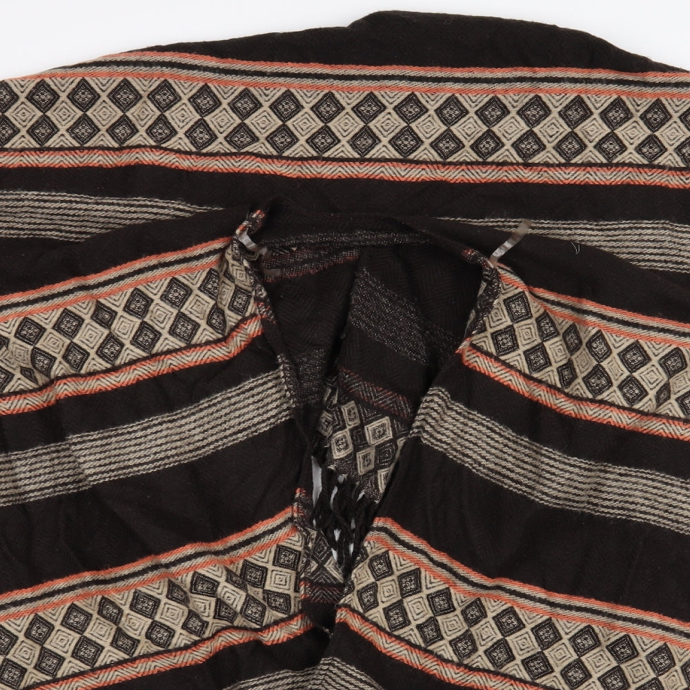 Womens UK Size One Size Preworn Brown Cape Jumper