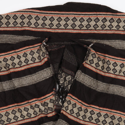 Womens UK Size One Size Preworn Brown Cape Jumper