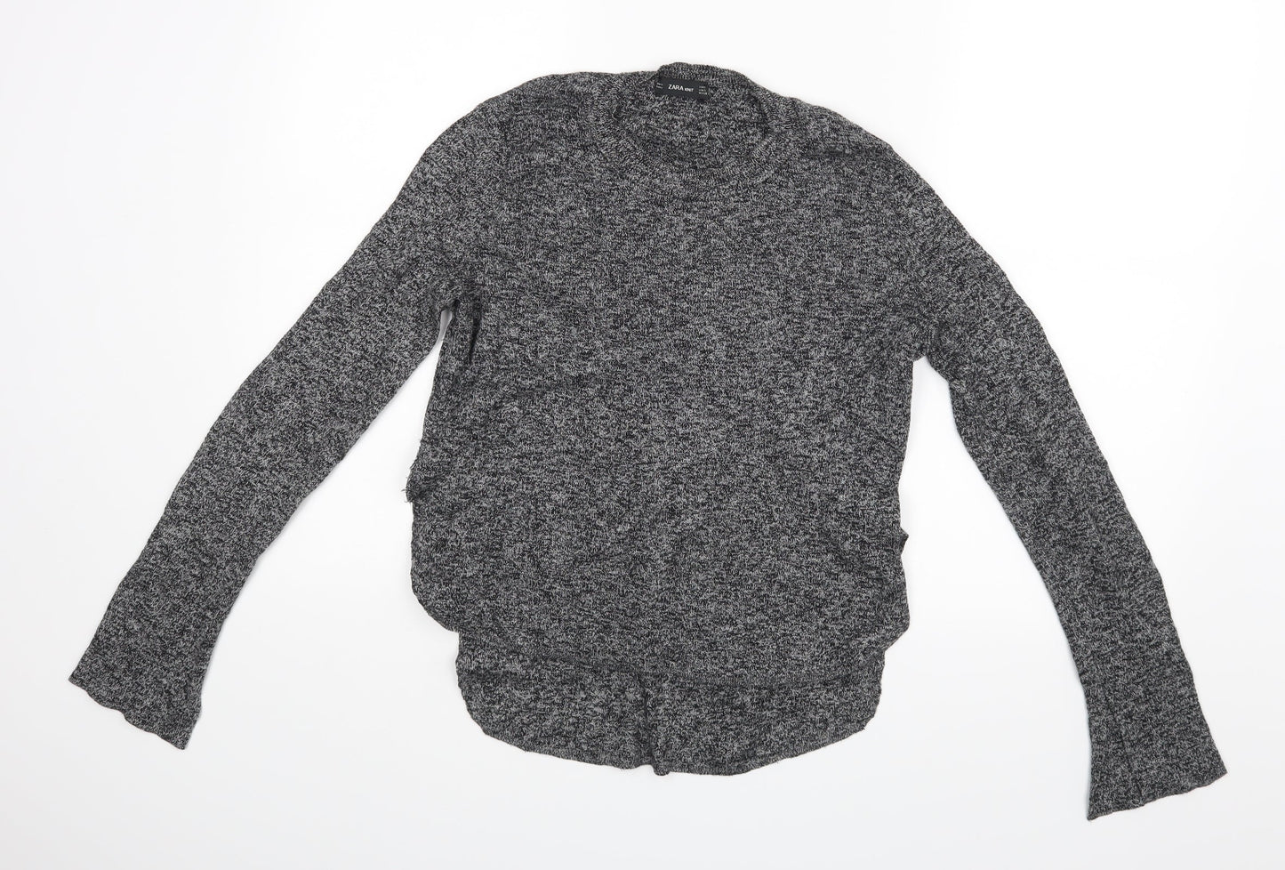 Womens UK Size  Zara Grey Basic Blouse