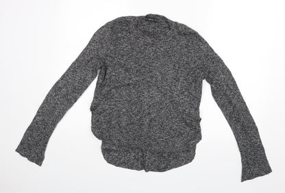 Womens UK Size  Zara Grey Basic Blouse