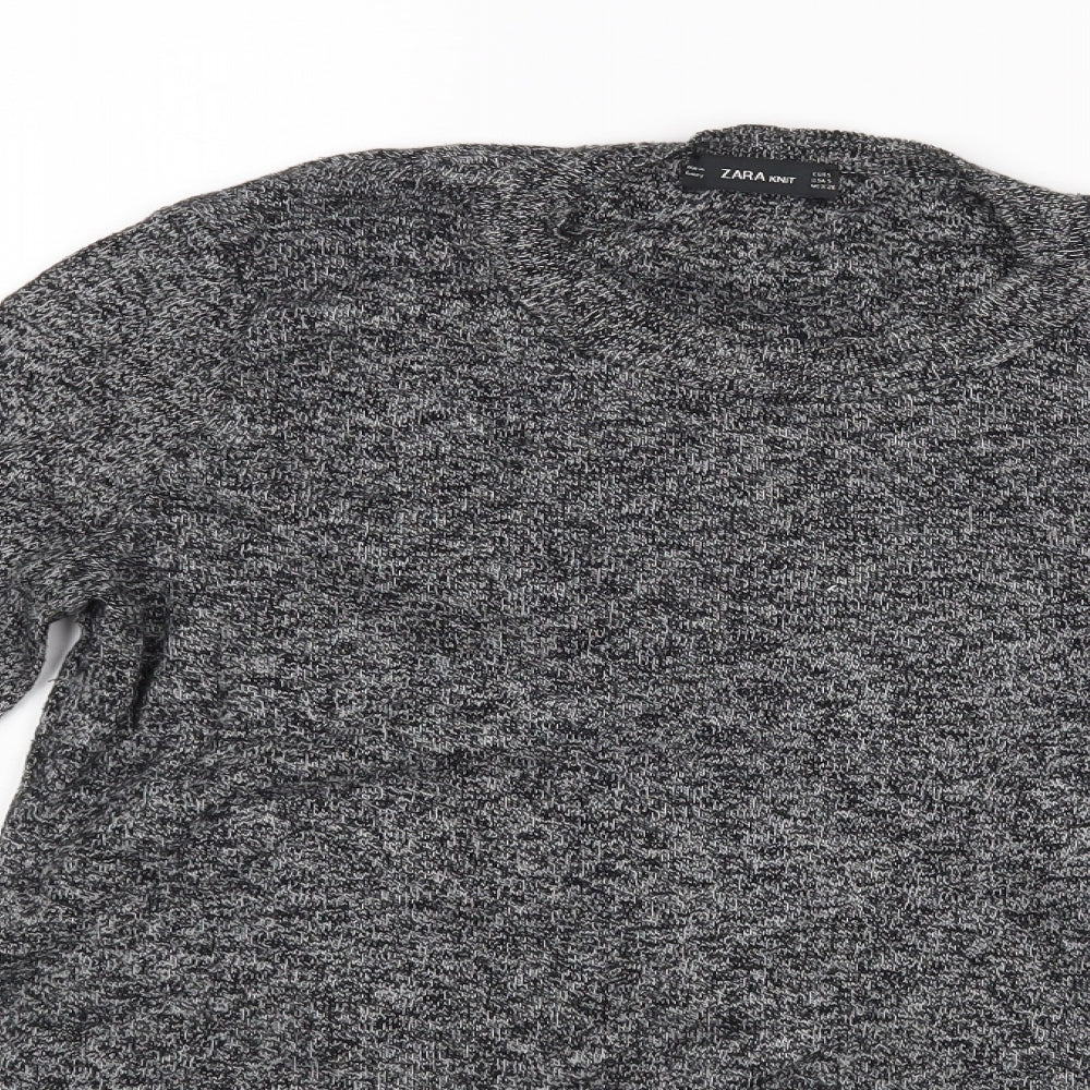 Womens UK Size  Zara Grey Basic Blouse