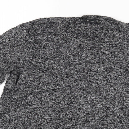 Womens UK Size  Zara Grey Basic Blouse