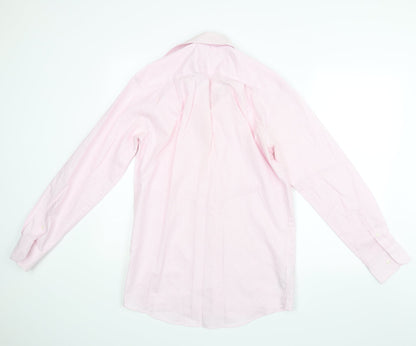 Mens UK Collar Size 14 M&S Smart Pink  Dress Shirt