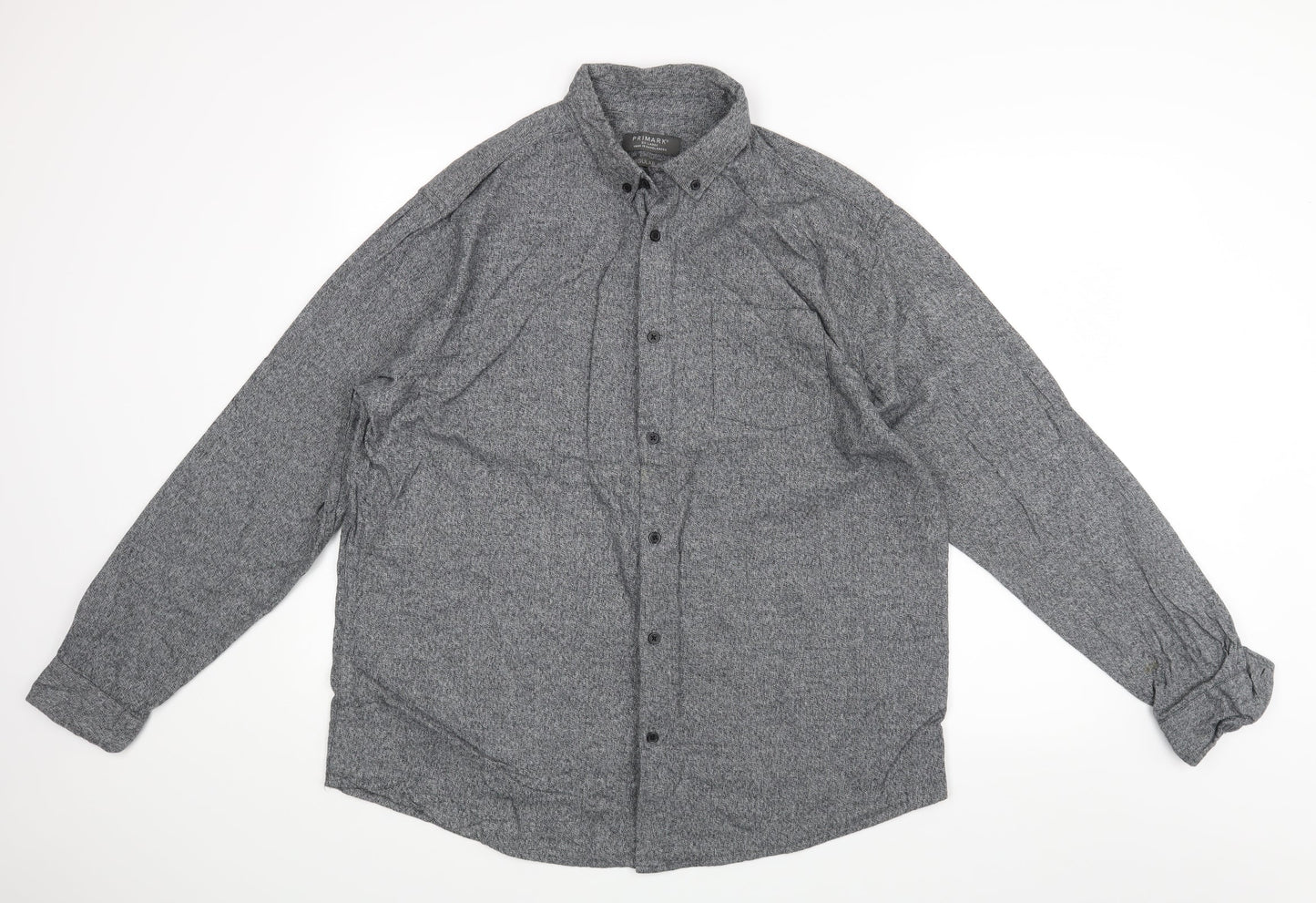 Primark Mens Grey    Button-Up Size 2XL