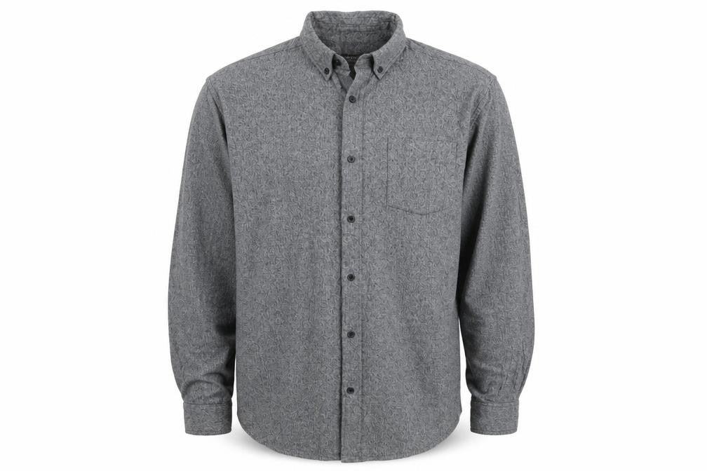 Mens UK Size 2XL Primark Grey  Button-Up Long Sleeve Casual Shirt