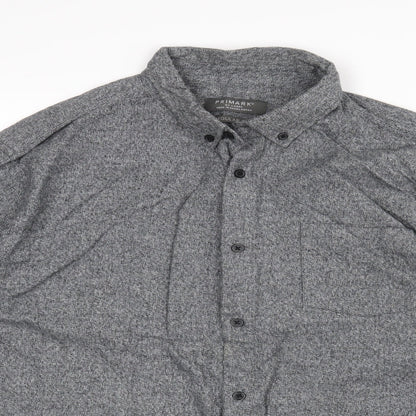 Primark Mens Grey    Button-Up Size 2XL