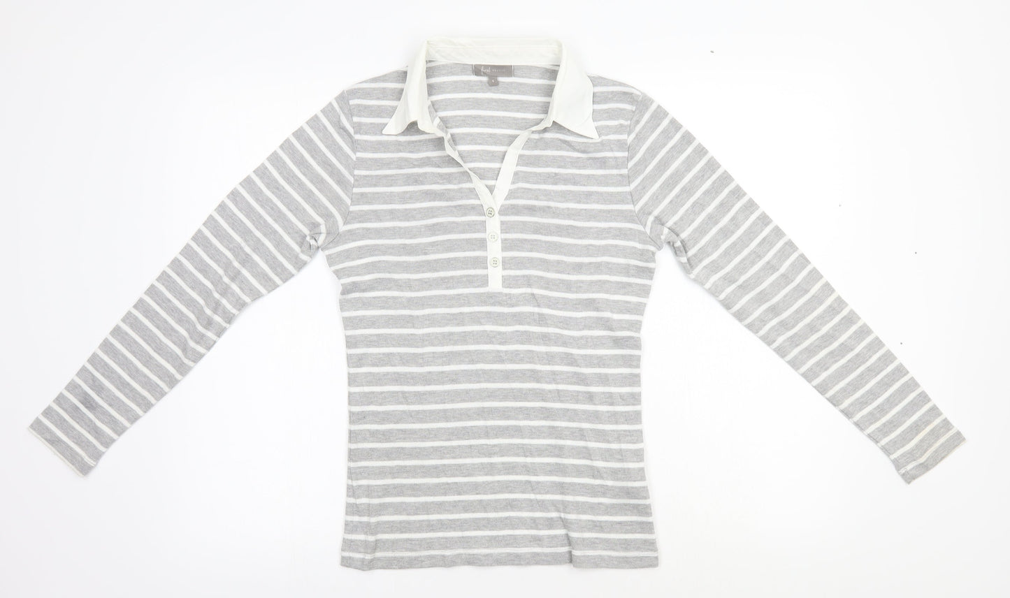 First avenue Womens Grey Striped  Pullover Jumper Size S