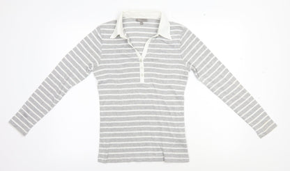 First avenue Womens Grey Striped  Pullover Jumper Size S