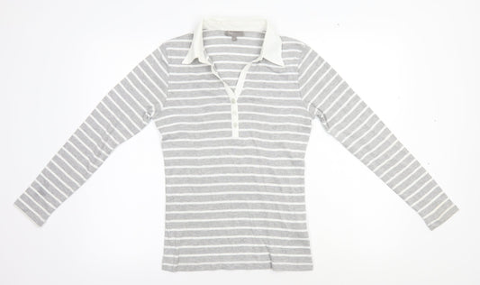 First avenue Womens Grey Striped  Pullover Jumper Size S