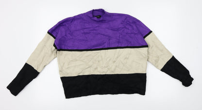 Womens UK Size M New Look Purple Pullover Jumper