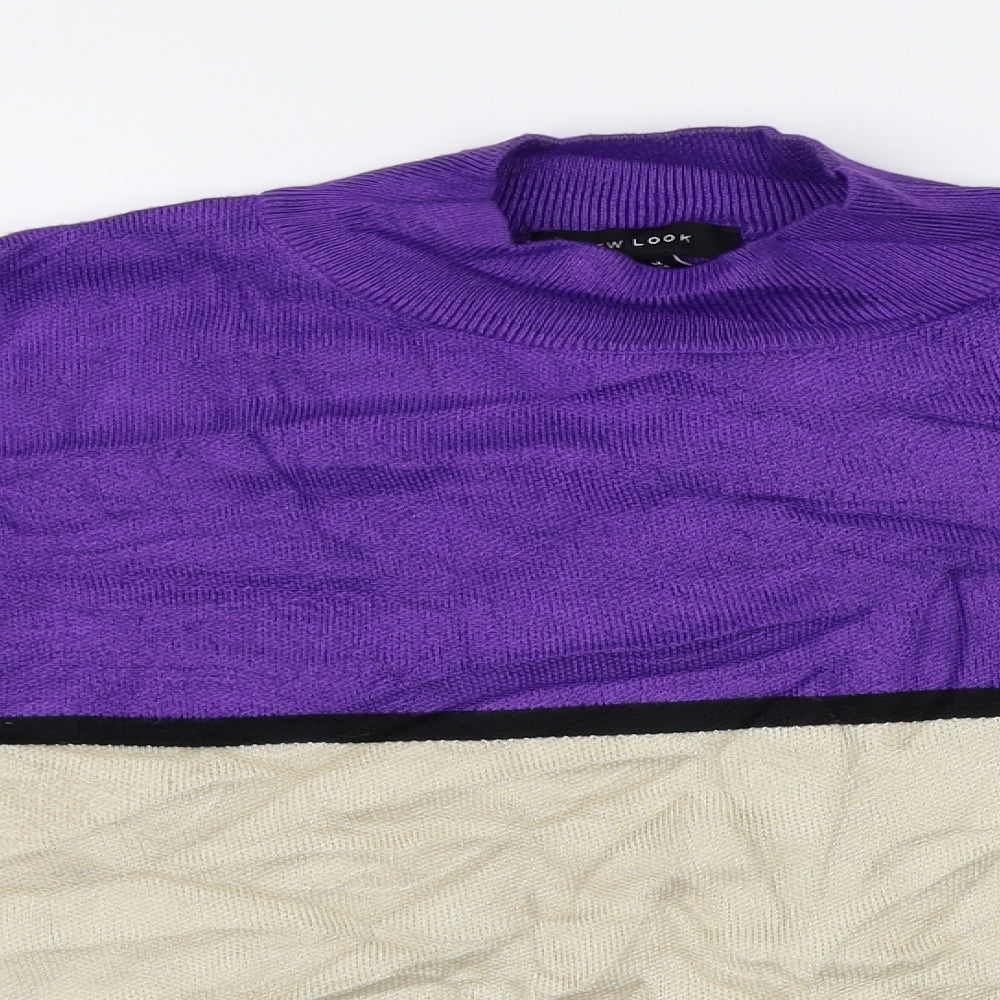Womens UK Size M New Look Purple Pullover Jumper