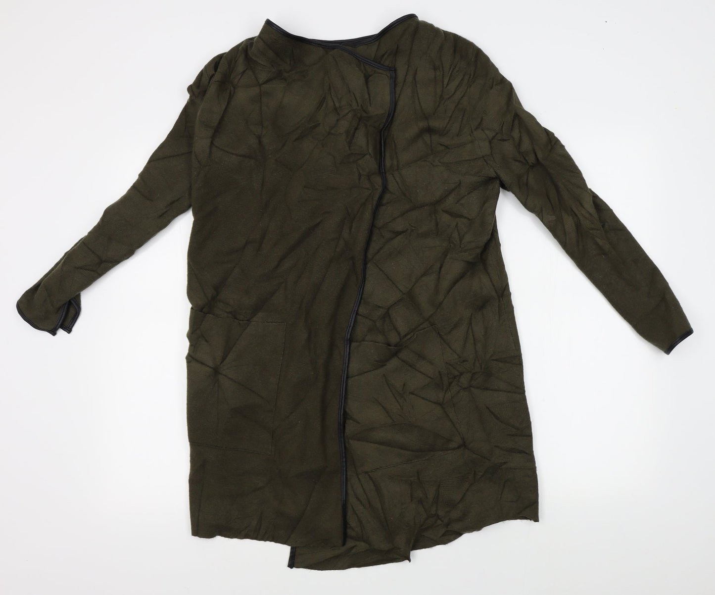 Womens UK Size M Zara Green Wrap Jumper