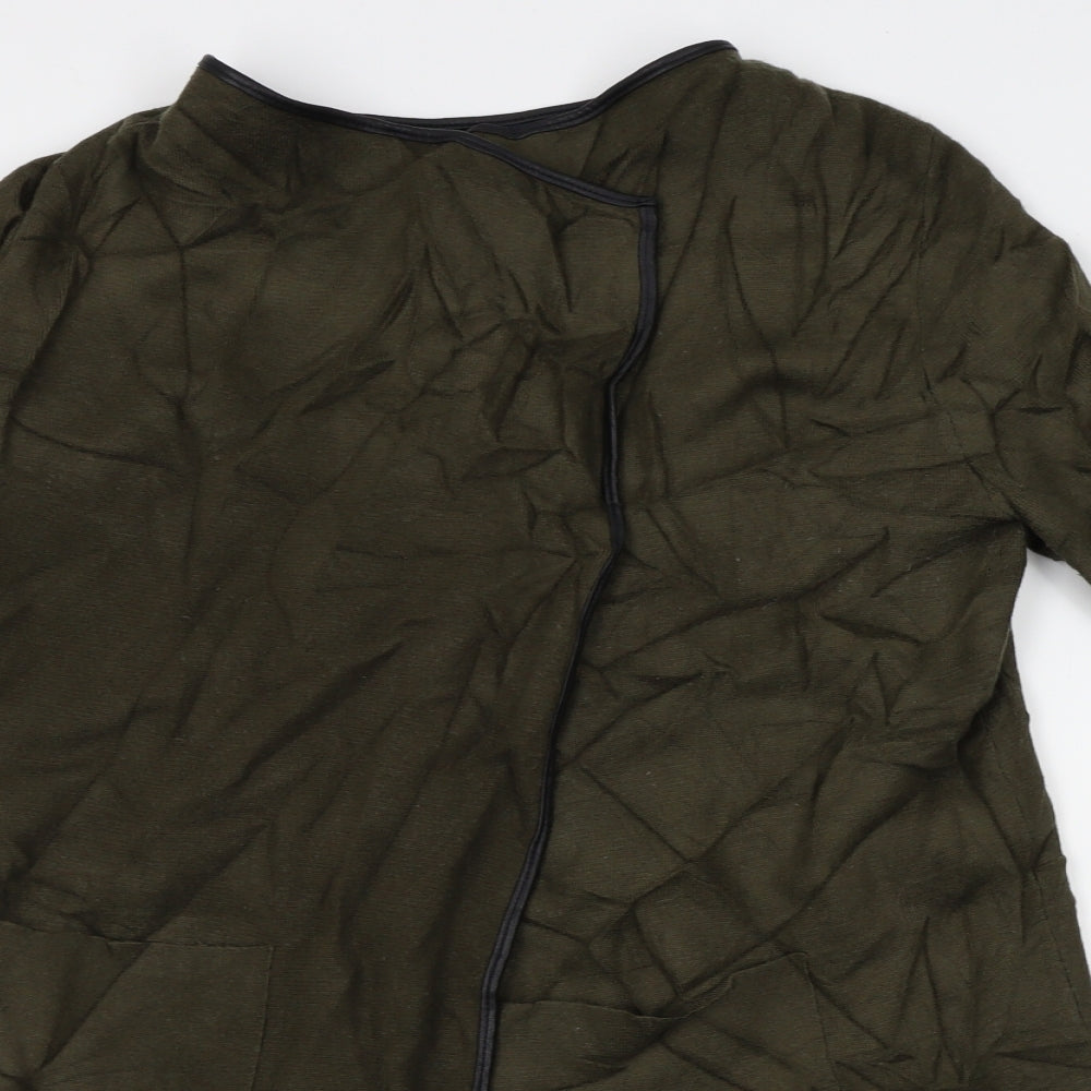 Womens UK Size M Zara Green Wrap Jumper