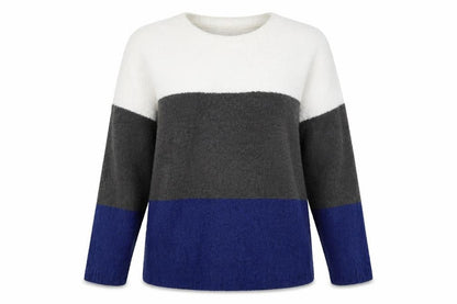 Arista Womens Grey Striped  Pullover Jumper Size 18