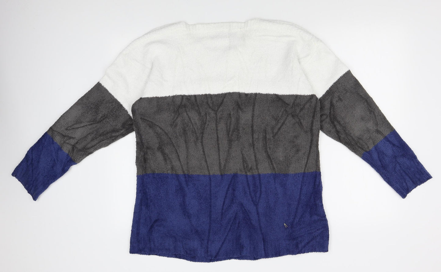 Arista Womens Grey Striped  Pullover Jumper Size 18