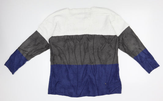 Arista Womens Grey Striped  Pullover Jumper Size 18